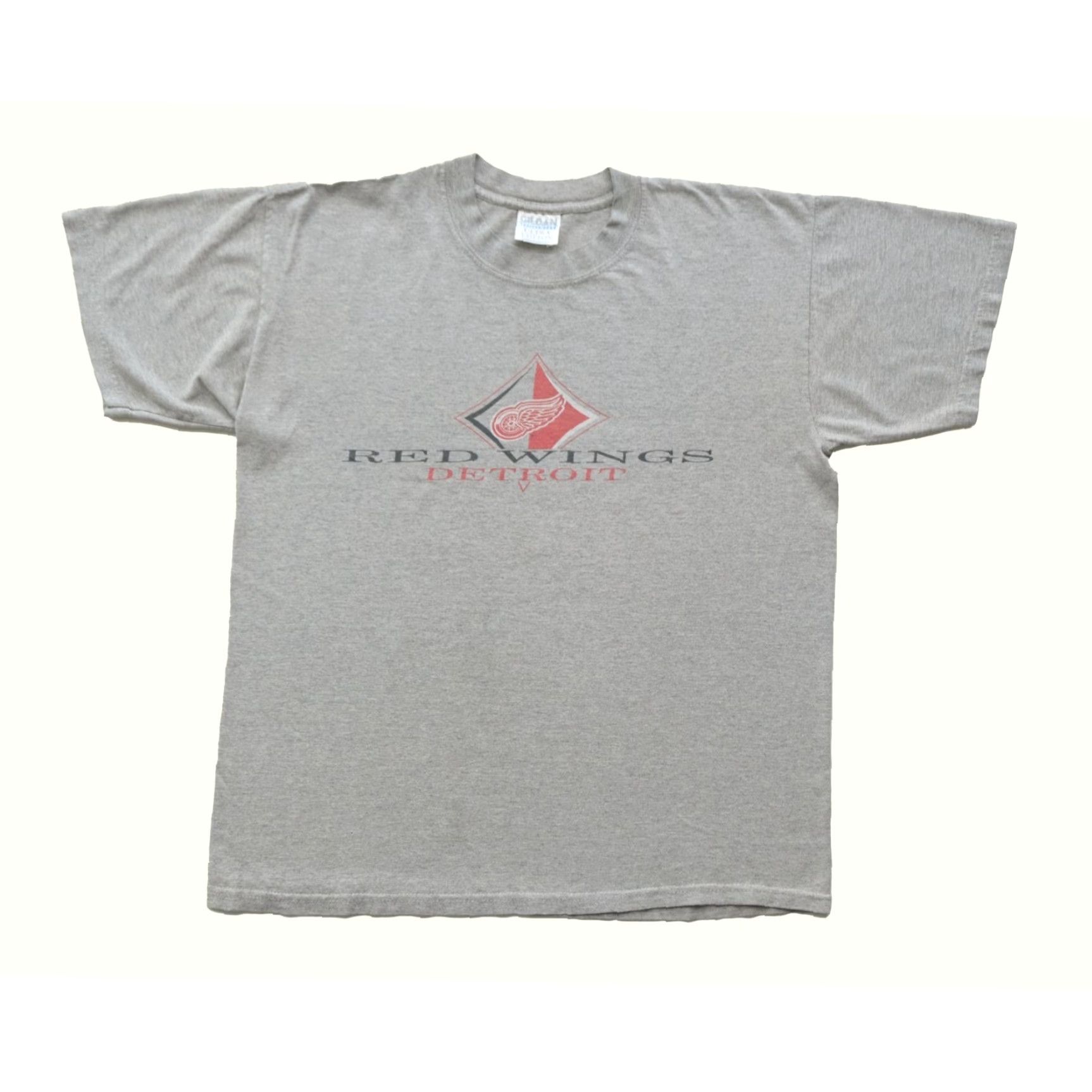 Gildan VINTAGE NHL HOCKEY Detroit Red Wings Gildan Grey T-Shirt Size L Men US Pattern Solid Short Sleeve Crew Neck Size L Gray Sports USA 2000s Men Size US L / EU 52-54 / 3 - 2 Thumbnail