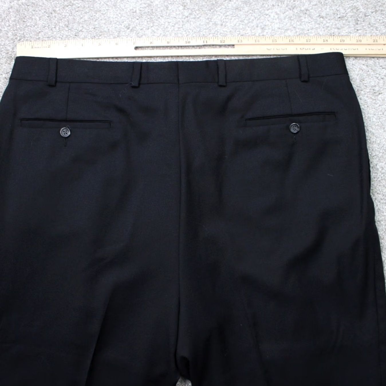 Ralph Lauren LAUREN Ralph Lauren Pants Men 38 x 28 Black Wool Pleated Cuffed 100% Wool Dress Pants Regular fit Mens Straight Leg Classic Size US 38 / EU 54 - 6 Thumbnail