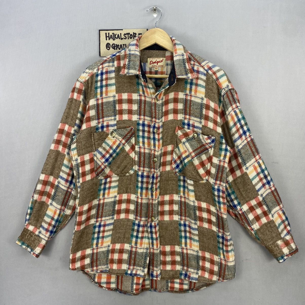 Flannel Vintage Dodgest Flannel Checkered Pattern Size US M / EU 48-50 / 2 - 1 Thumbnail