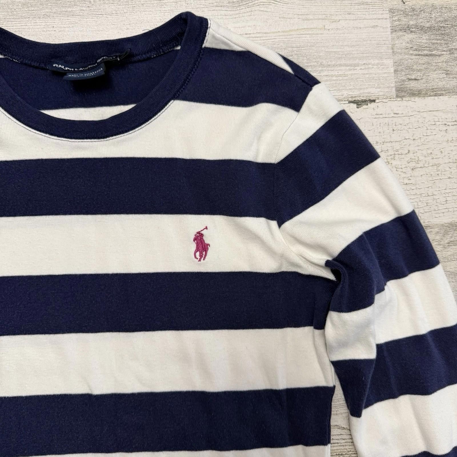 Polo Ralph Lauren Womens Polo Ralph pink pony sport striped longsleeve M Size M / US 6-8 / IT 42-44 - 3 Thumbnail