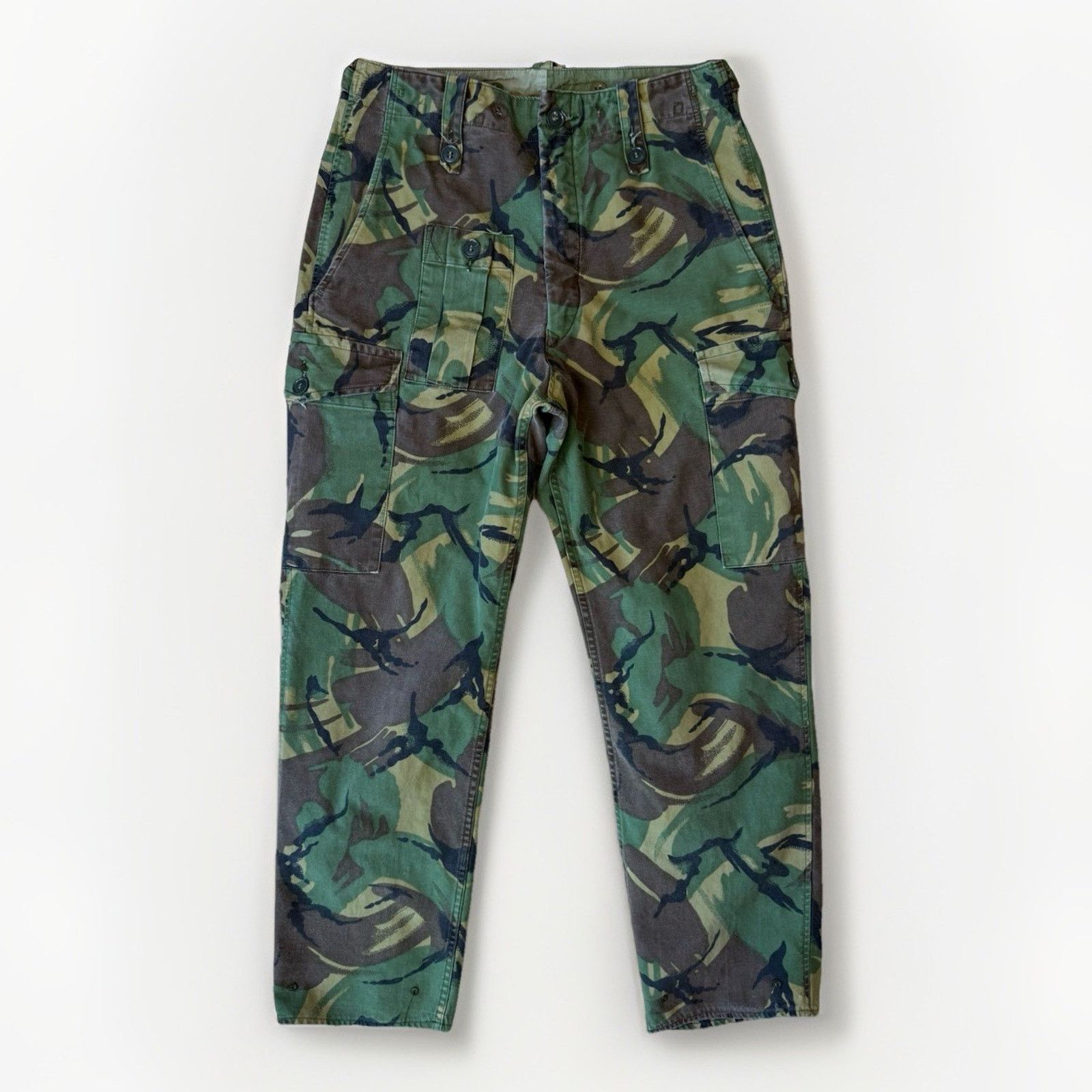 Vintage Vintage British Army Pants 30 Green Camouflage 70s Utility Size US 30 / EU 46 - 1 Thumbnail