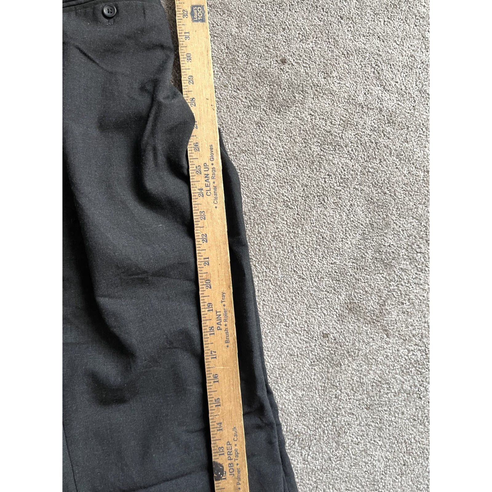 Express Express Editor Relaxed Trouser Pants Women’s Size 12 Black Mid Rise Work Career Size 34" / US 12 / IT 48 - 6 Thumbnail