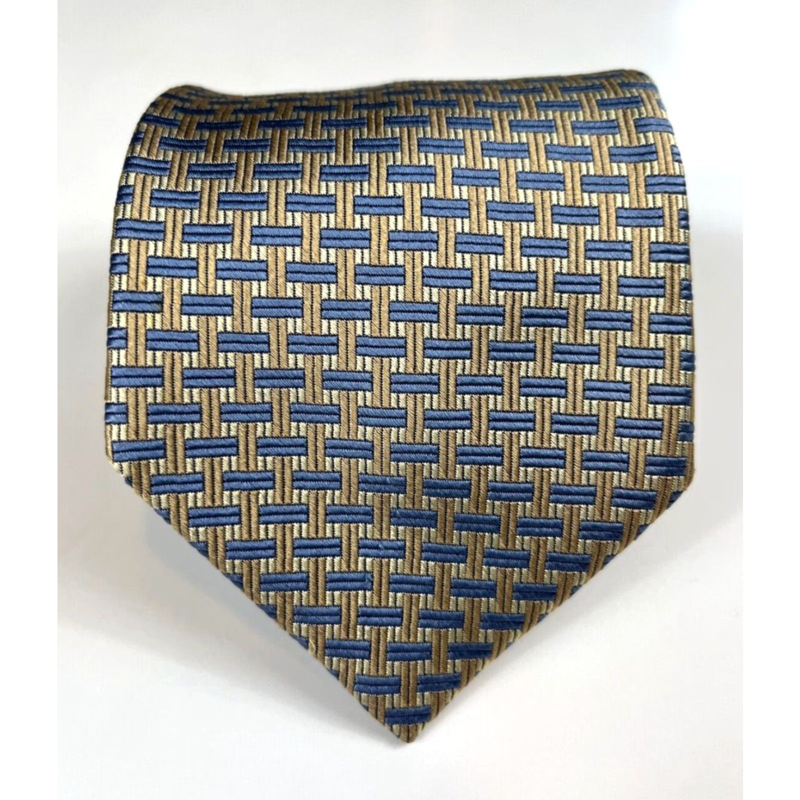 Brooks Brooks Basics Luxury Silk Tie Geometric Made in USA Men’s Tie Multicolor Silk 58.25" 3.75" Classic Width Wide Adult Mens Size ONE SIZE - 2 Thumbnail