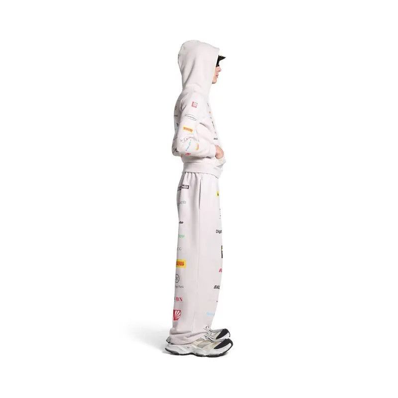 Balenciaga o1w1db11225 Business English Baggy Sweatpants & Joggers Size US 38 / EU 54 - 3 Thumbnail