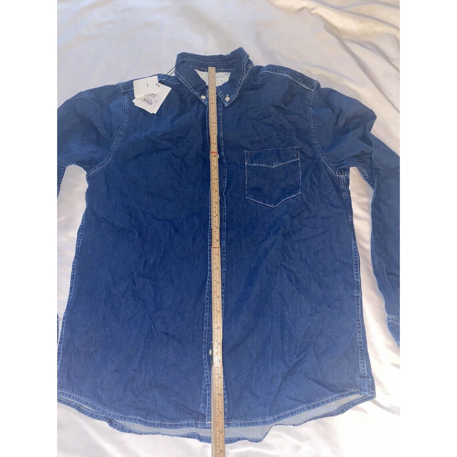 Sandro NWT SANDRO Paris Twill Blue Cotton Denim Shirt Size Small Size US S / EU 44-46 / 1 - 5 Thumbnail