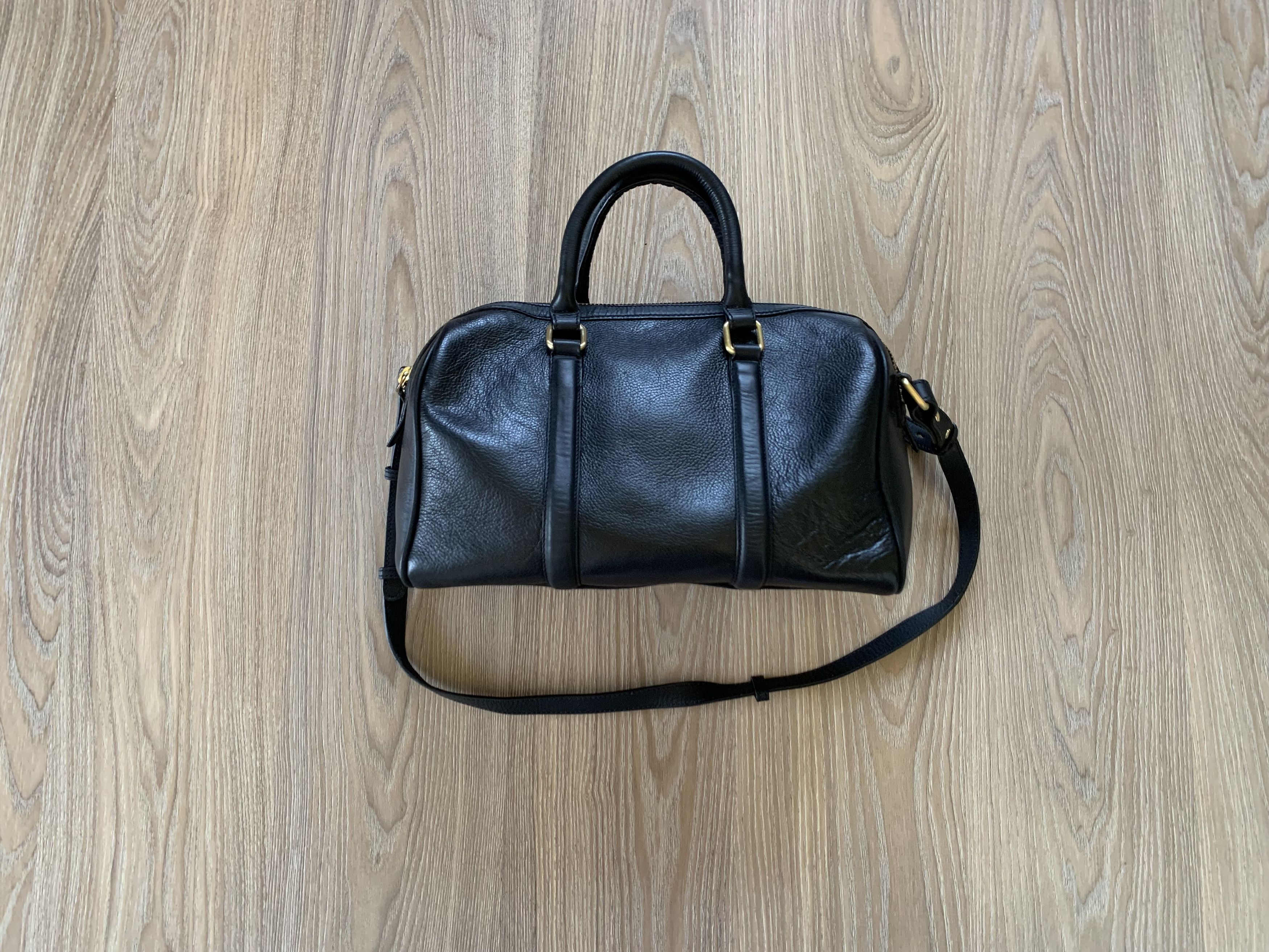 Mango Mango Black Leather Handbag Travel Shoulder Bag Size ONE SIZE - 1 Thumbnail