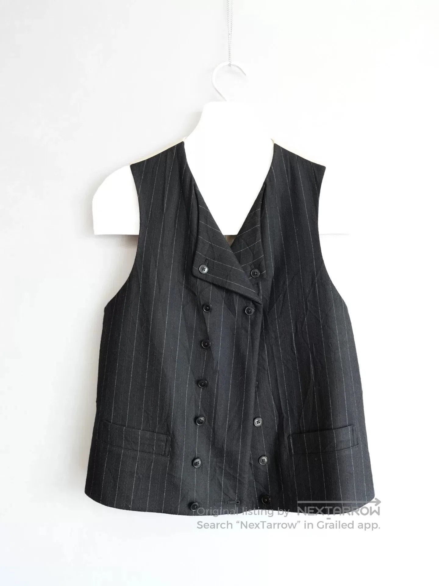 Yohji Yamamoto Yohji Yamamoto Black Red Striped Vest. Size US M / EU 48-50 / 2 - 4 Thumbnail
