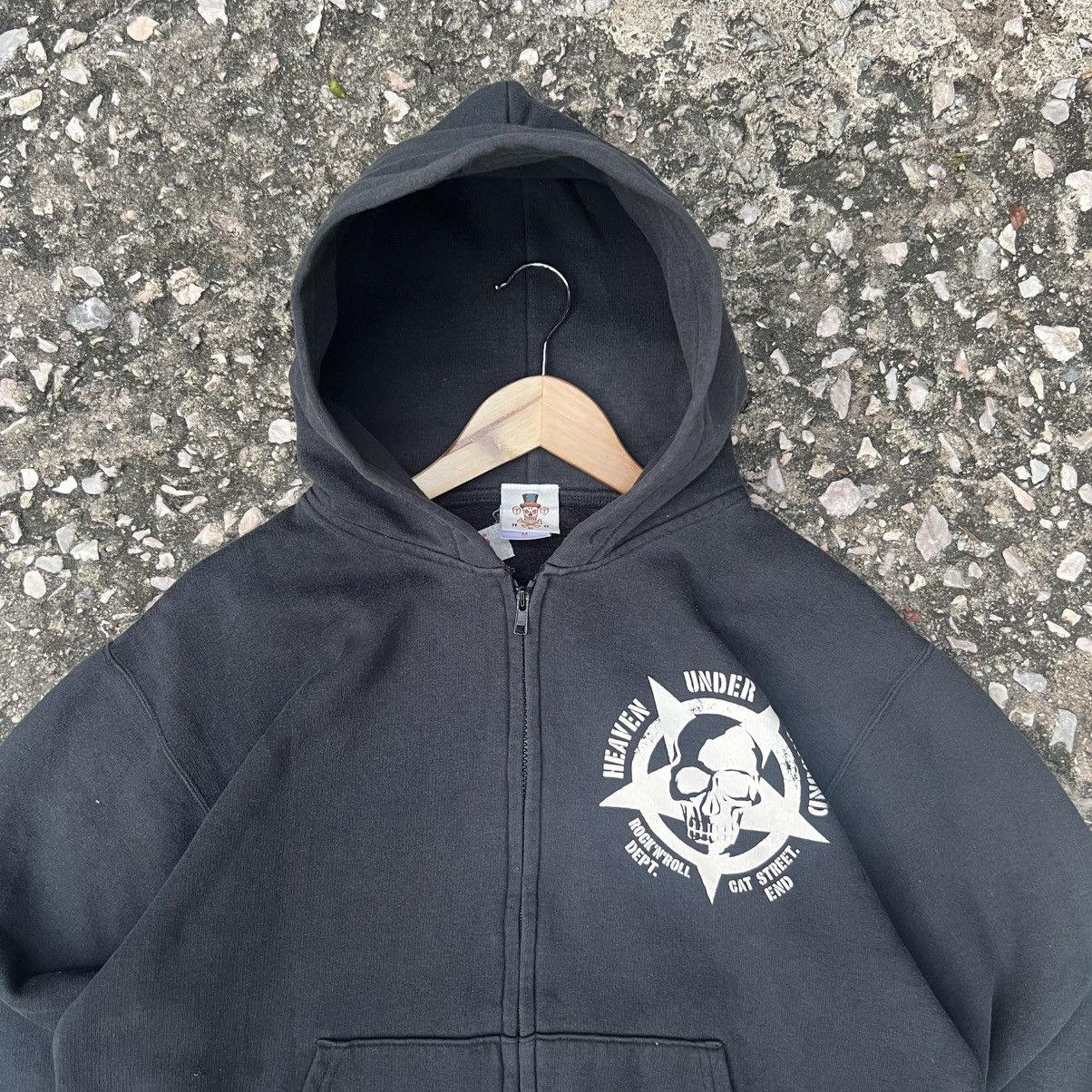 Japanese Brand “SKULL” HEAVEN UNDERGROUND ZIP UP HOODIE Size US M / EU 48-50 / 2 - 4 Thumbnail