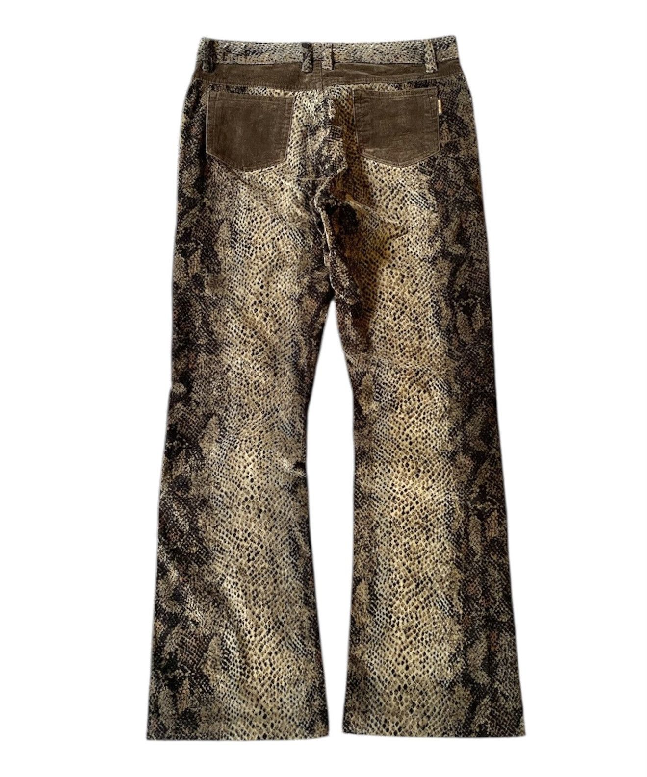 Hysteric Glamour Y2k Interflow snakeskin ifsixwasnine bootcut pants Size US 31 - 1 Thumbnail