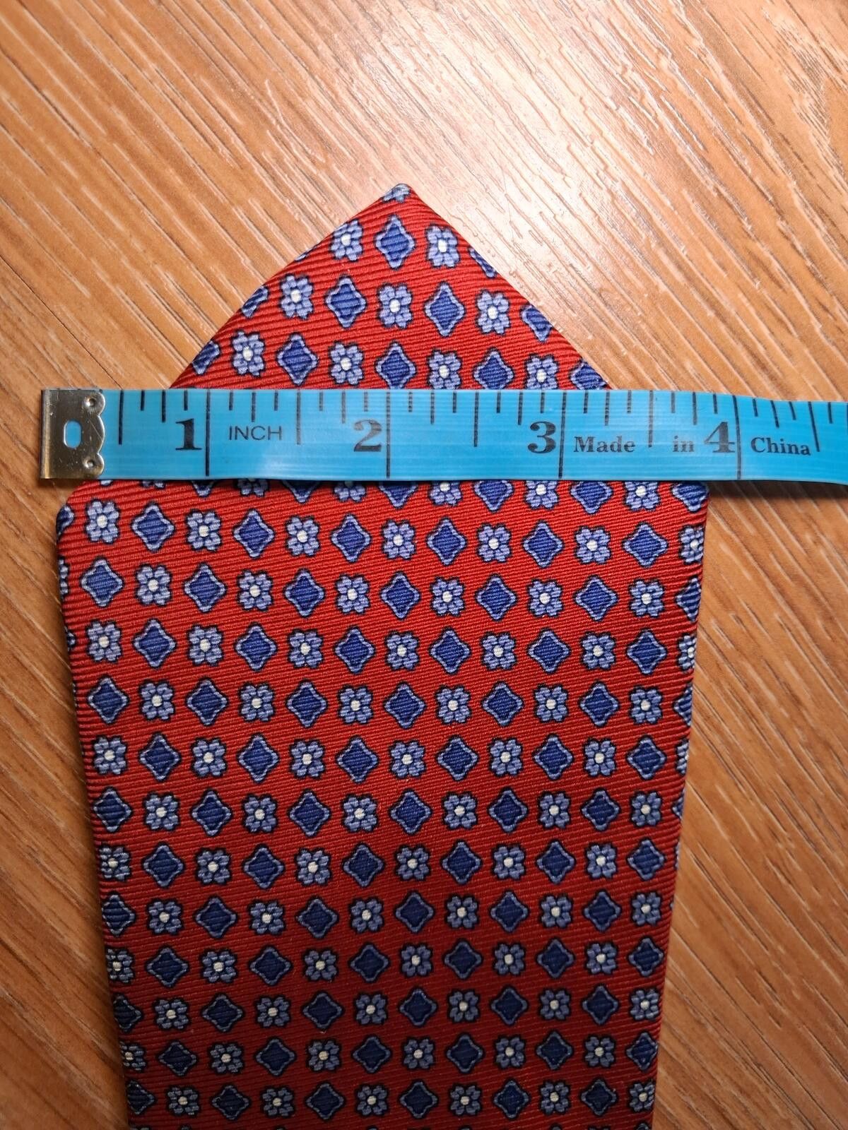 Brooks Brothers Brooks Brothers 100% Silk Tie Red Floral Made in USA Wide Size ONE SIZE - 6 Thumbnail