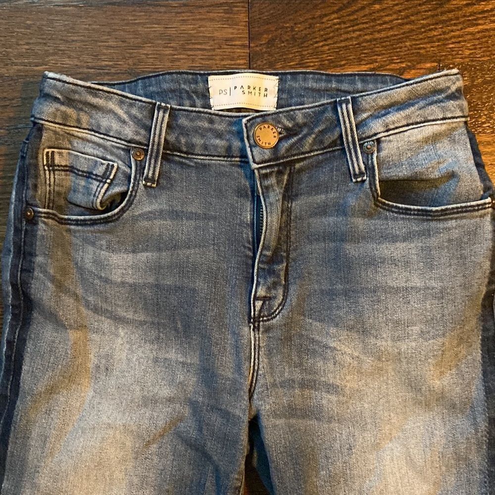 Other Parker Smith 28 Skinny Distressed Cropped Ankle Side Stripe Size 30" / US 8 / IT 44 - 2 Thumbnail