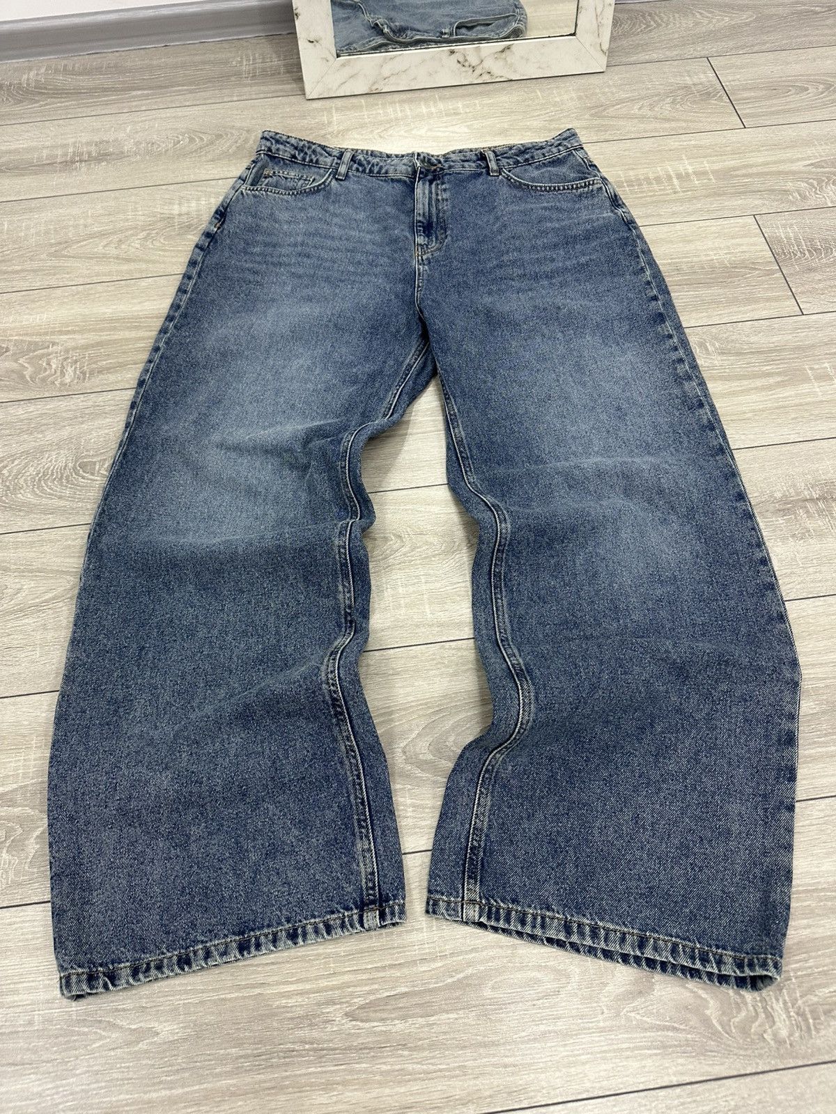 Japanese Brand Baggy Wide Leg Japanese Style Jeans Y2K Size US 36 / EU 52 - 1 Thumbnail