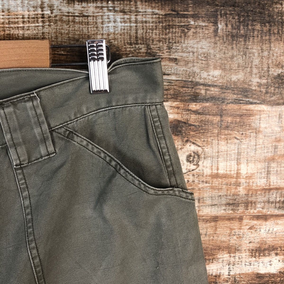 Japanese Brand DL Top Jaunty Green Cargo Multipocket Pants #C757 Size US 32 / EU 48 - 8 Thumbnail