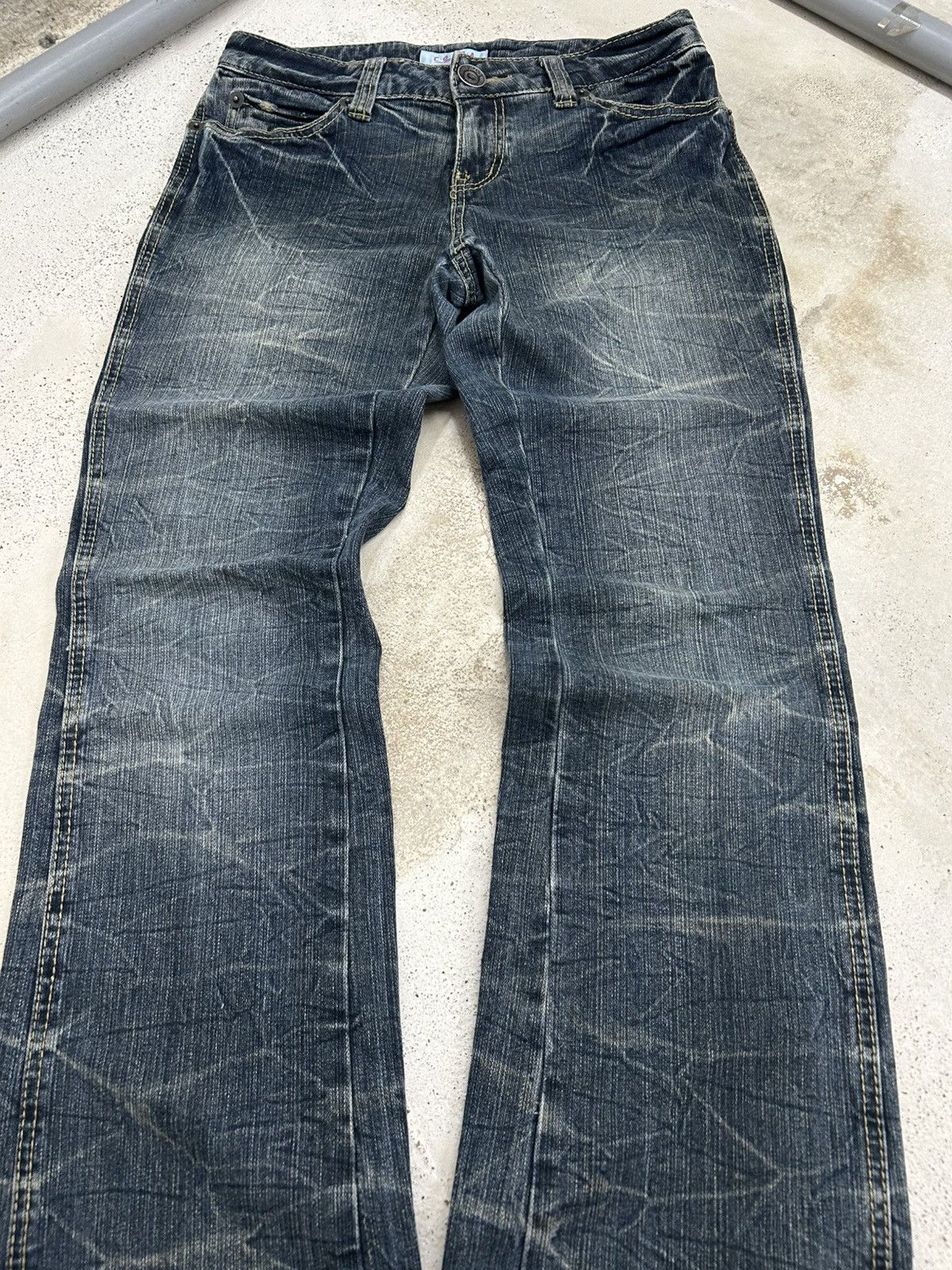 Hysteric Glamour × If Six Was Nine × Japanese Brand Flare Colza Japan Clawn Marks Fade Washed Heavy Whiskered Size US 30 / EU 46 - 5 Thumbnail
