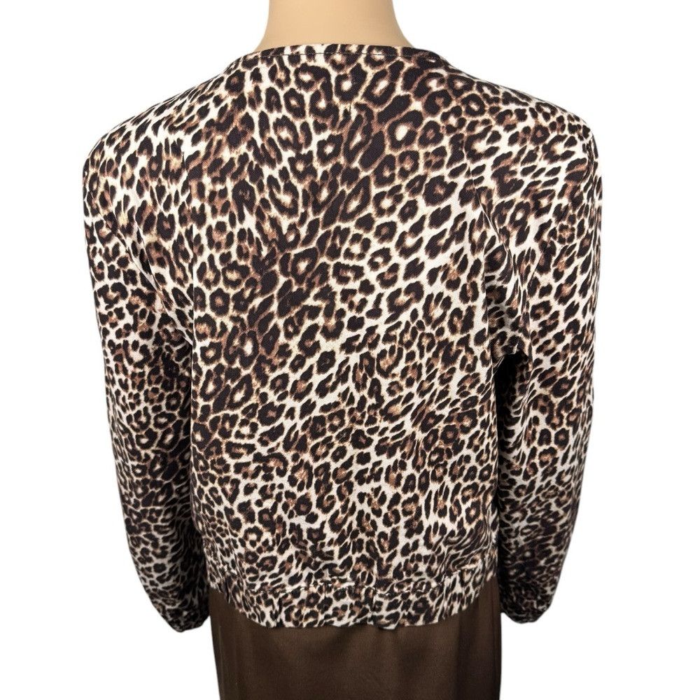 Guess GUESS Leopard-Print Cotton Bomber Jacket Size L Size L / US 10 / IT 46 - 4 Thumbnail