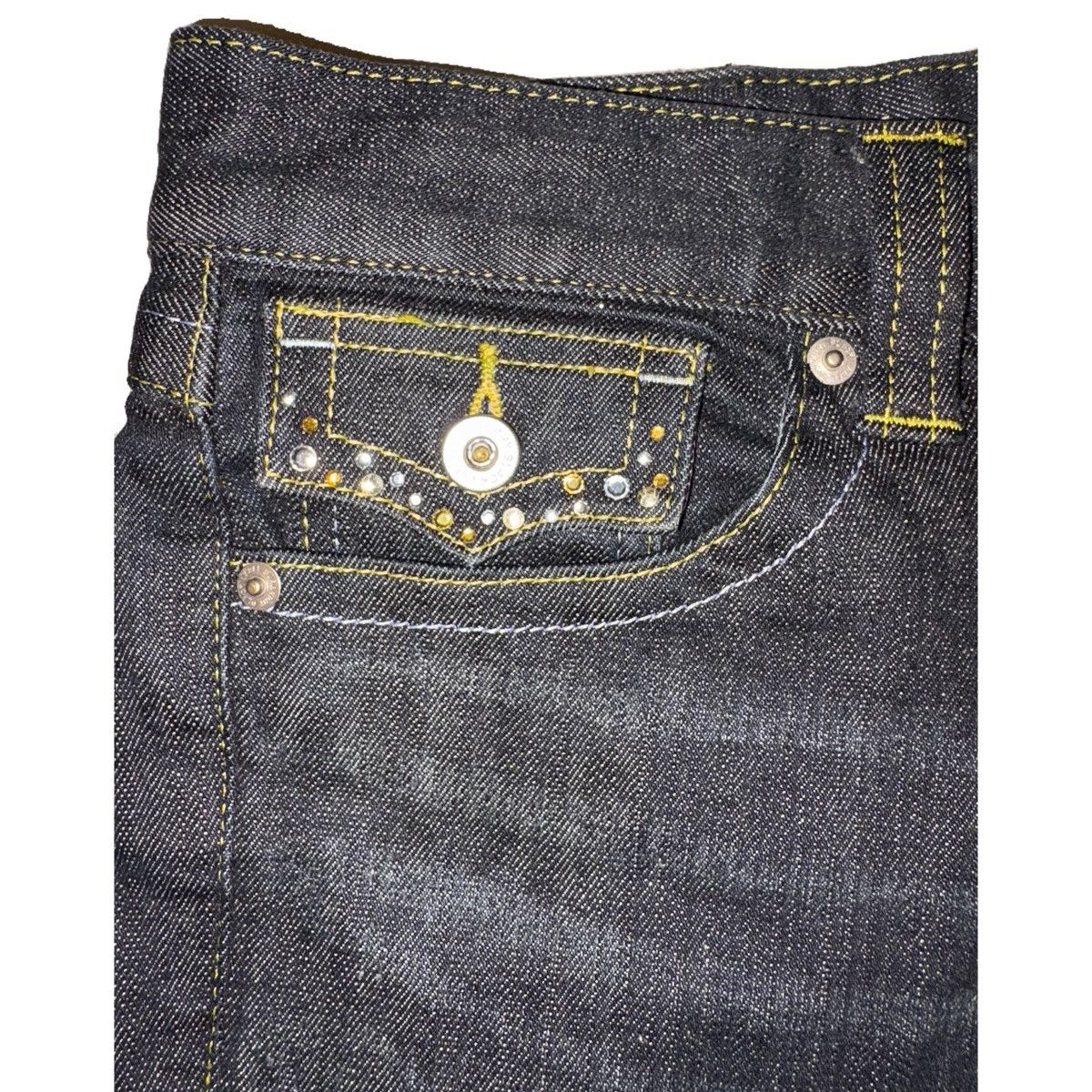 Burberry Y2K VINTAGE BURBERRY RHINESTONE JEANS Size 28" / US 6 / IT 42 - 4 Thumbnail