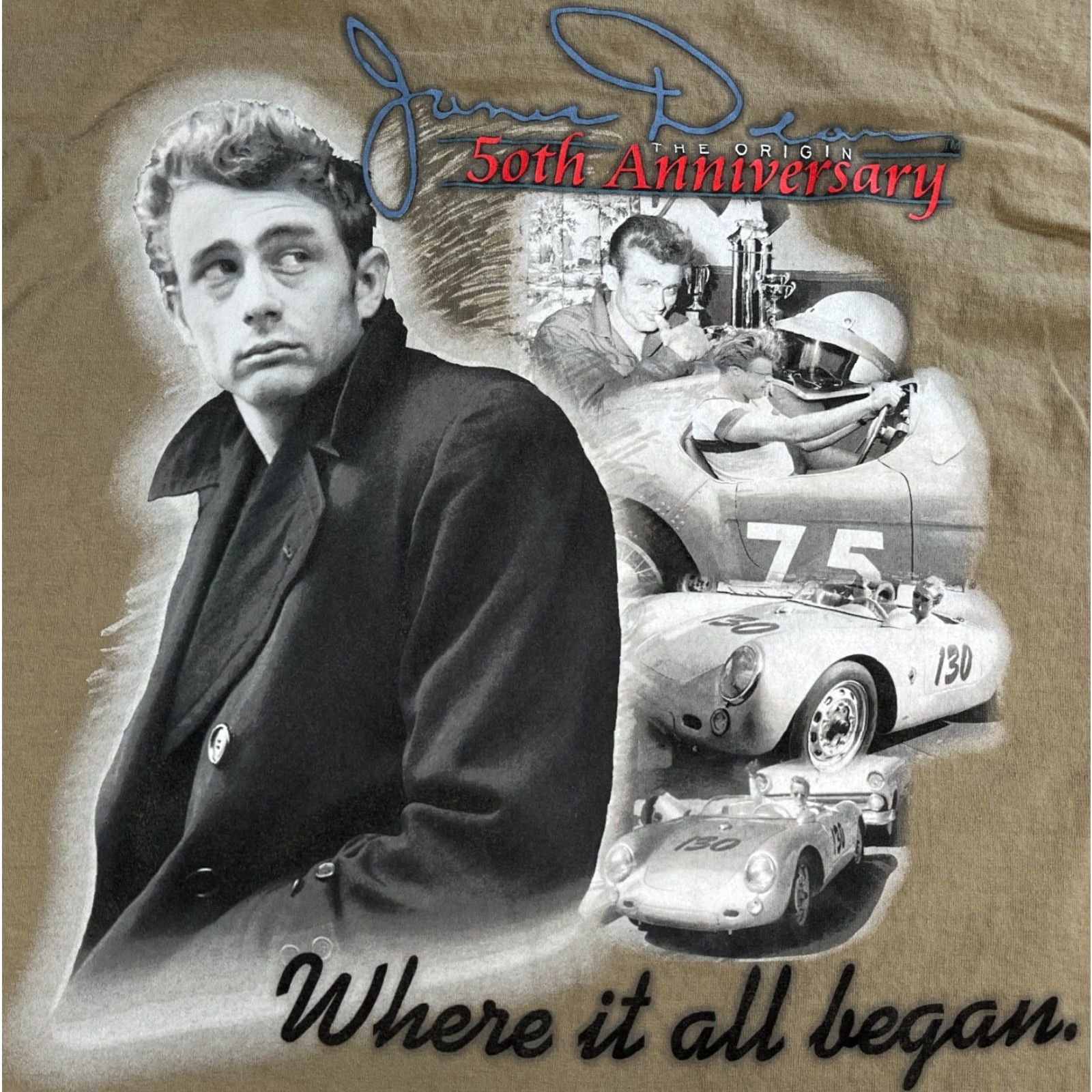 Vintage James Dean The Origin 50th Anniversary T-Shirt Double-Sided Made in USA Sz L Mens Shirt Size US L / EU 52-54 / 3 - 3 Thumbnail