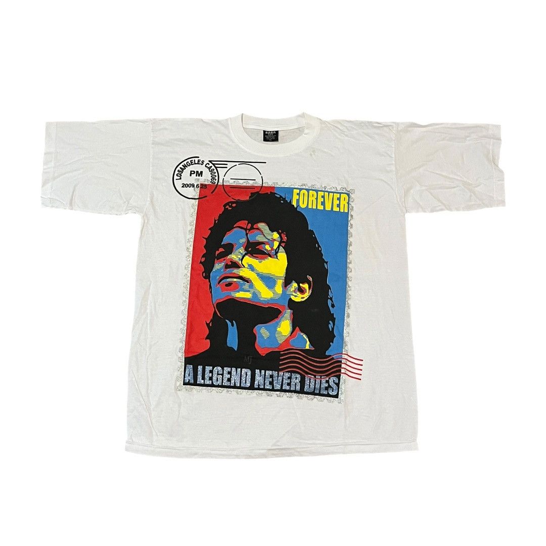 Michael Jackson VINTAGE RIP Michael Jackson T Shirt XL 2009 DEADSTOCK Size US XL / EU 56 / 4 - 1 Thumbnail