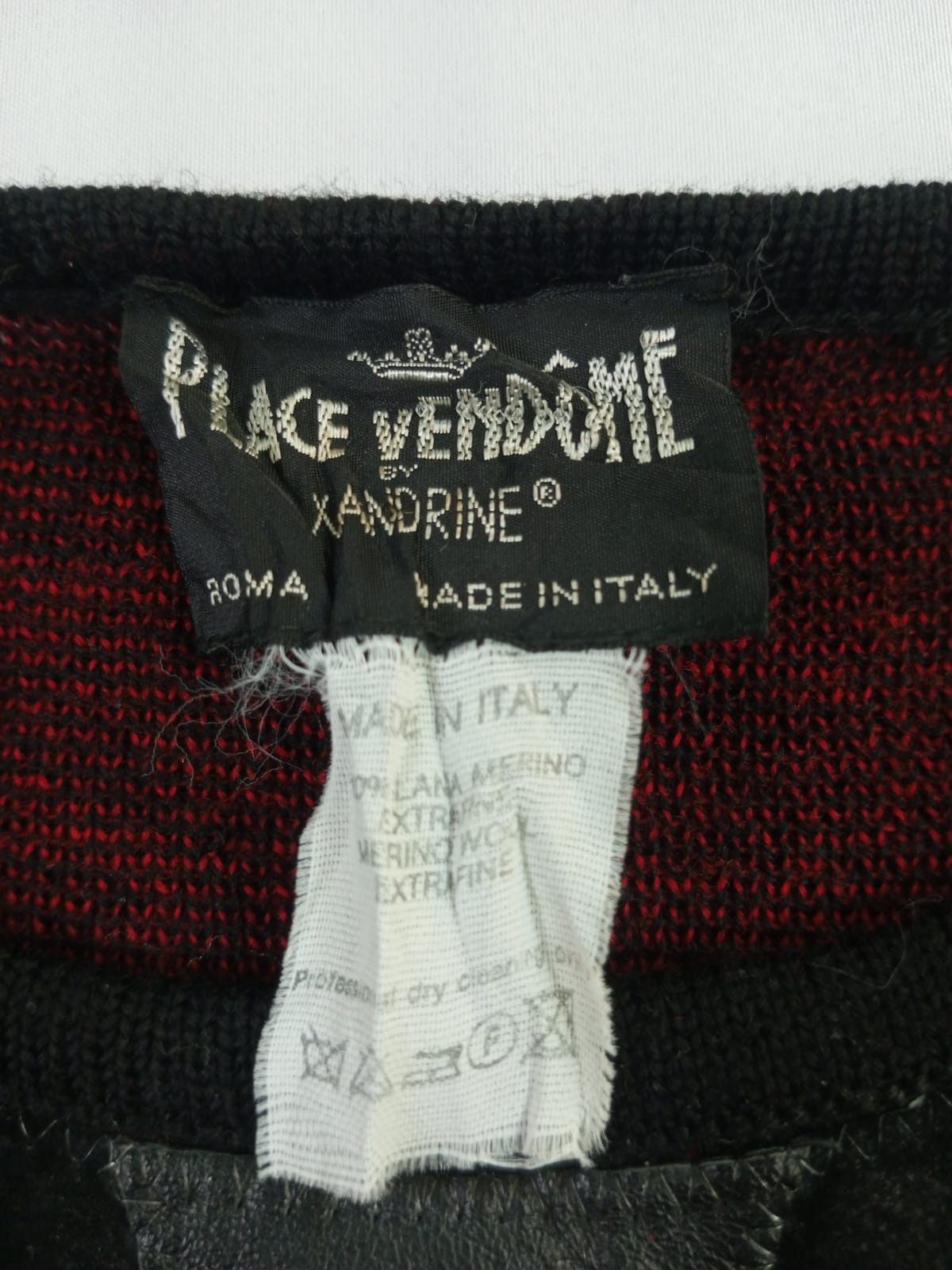 Japanese Brand Crazy Vintage Place Vendome leather Knit Crewneck Sweater Size M / US 6-8 / IT 42-44 - 10 Thumbnail