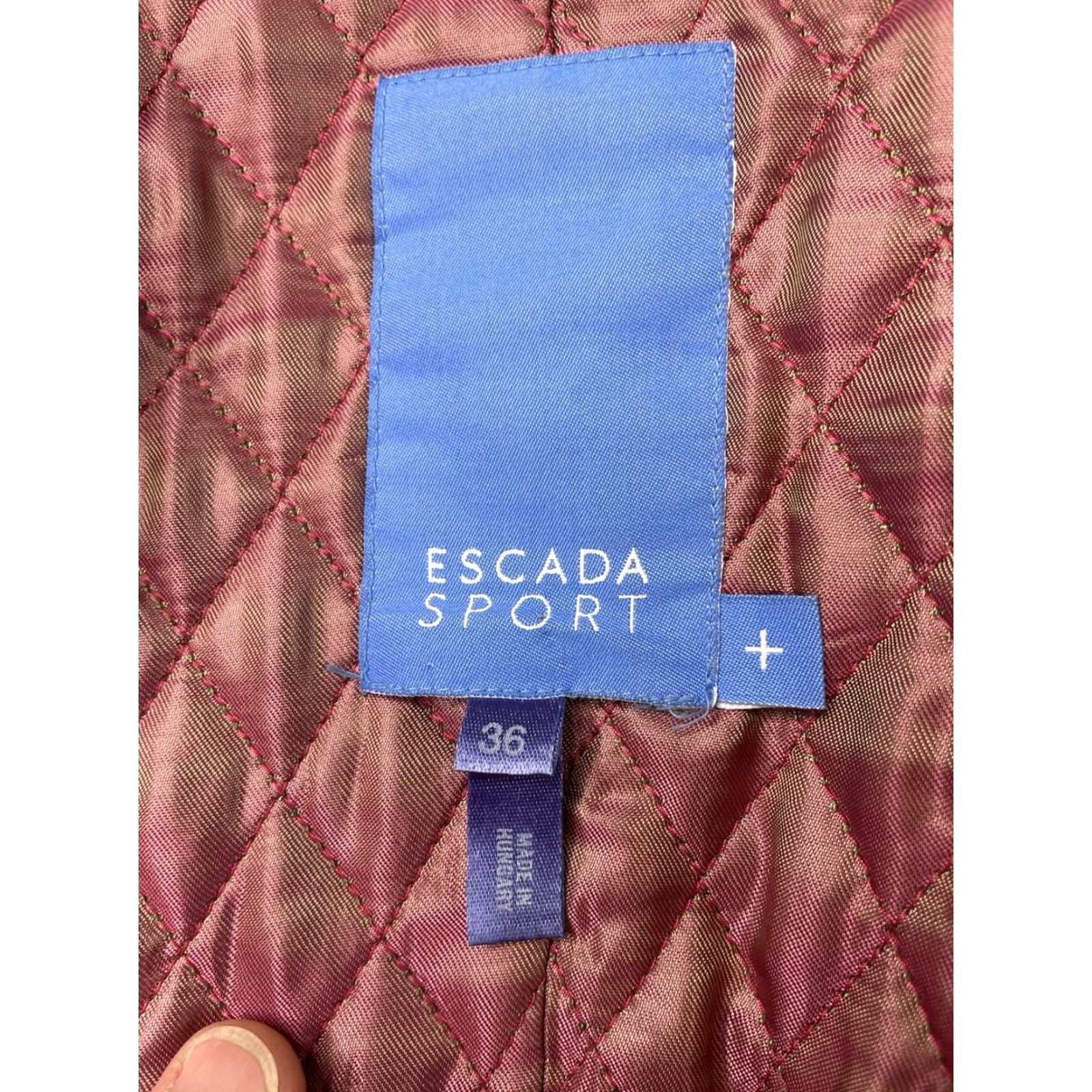 Escada ESCADA Plaid Wool Coat Moto Jacket Full Zip 100% Wool Orange Purple Multicolor Size 36 Women Size XS / US 0-2 / IT 36-38 - 4 Thumbnail