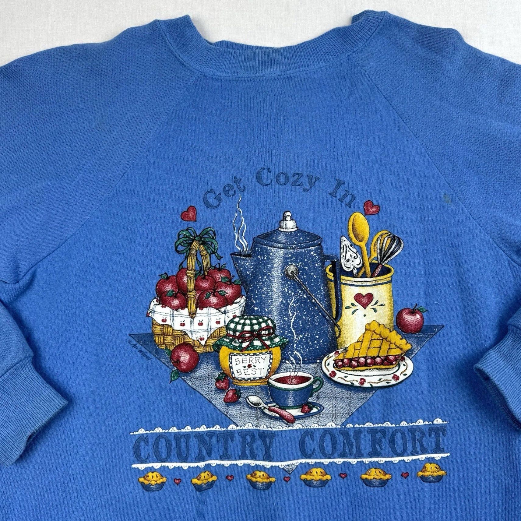 Hanes VINTAGE Hanes Sweatshirt Women S Blue 90s Country Crewneck Pullover Womens Size S / US 4 / IT 40 - 2 Thumbnail