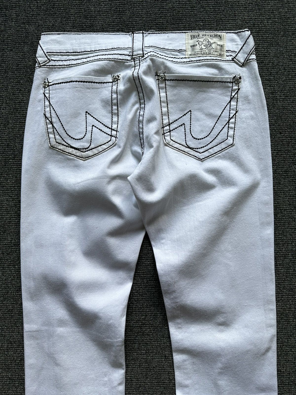 True Religion TRUE RELIGION Disco Julie Big T Distressed Denim Pants Size 34" / US 12 / IT 48 - 3 Thumbnail