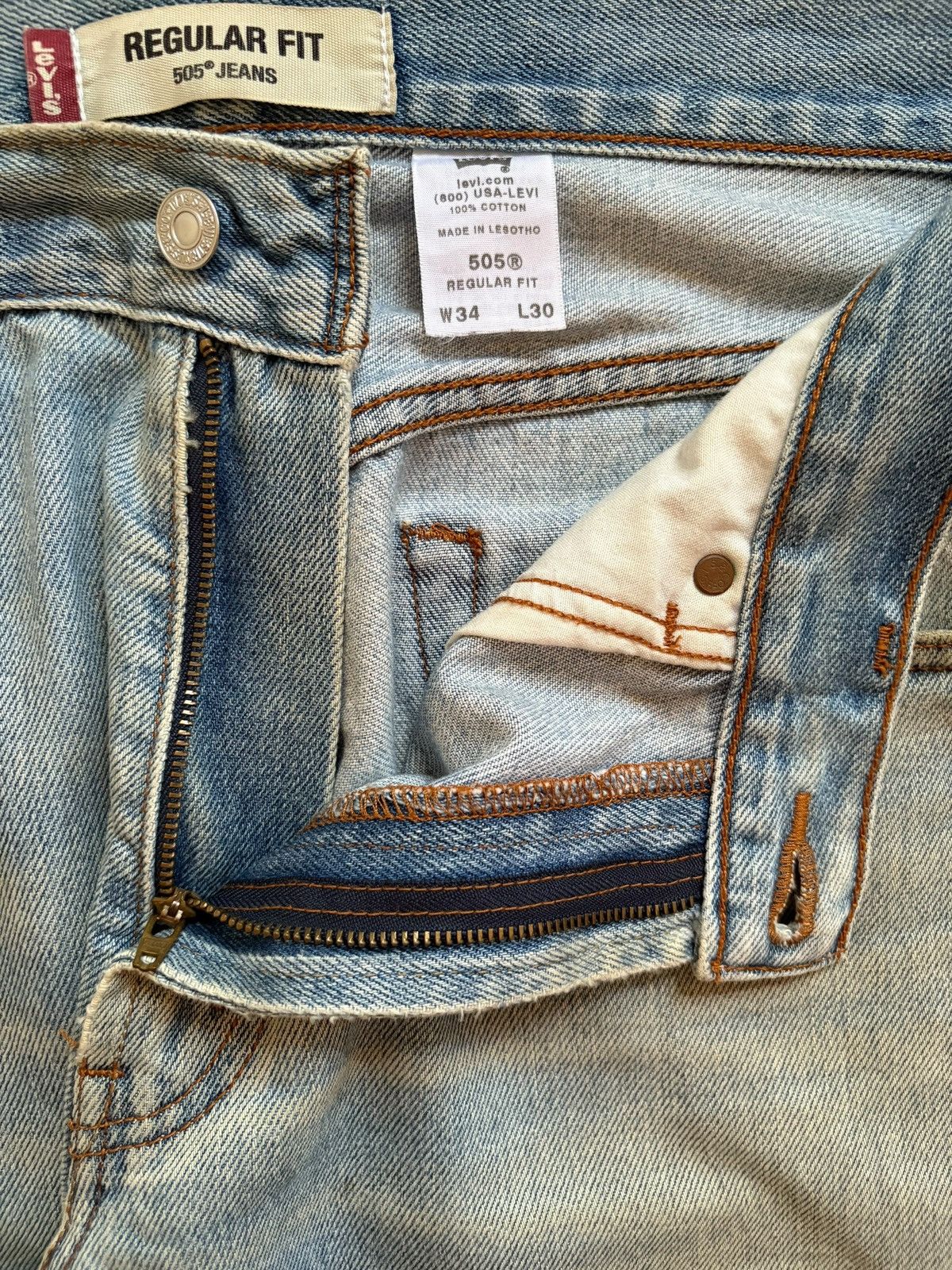Levi's Vintage 90s Levis 505 Mud Wash Distressed Loose Baggy Jeans Size US 34 / EU 50 - 9 Thumbnail