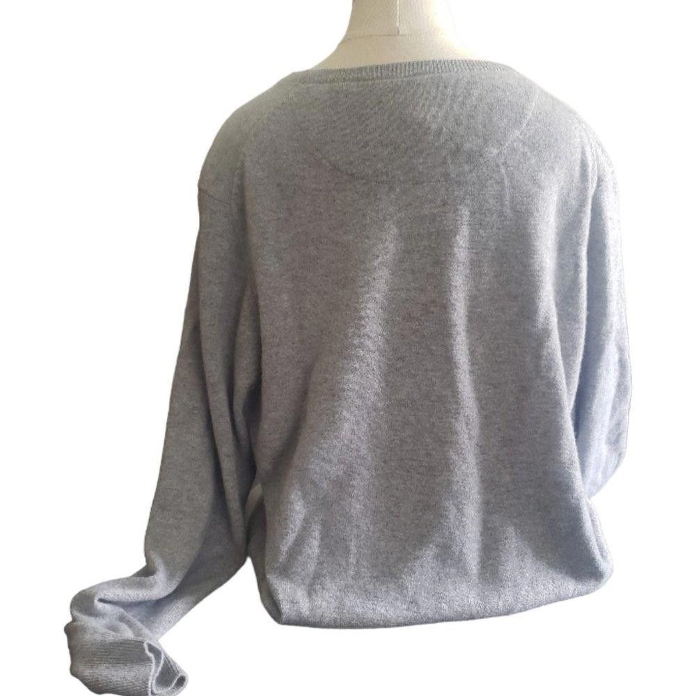 Nordstrom CT886 Nordstrom Ladies Cashmere Gray Scoop Neck Sweater XL Size XL / US 12-14 / IT 48-50 - 5 Thumbnail