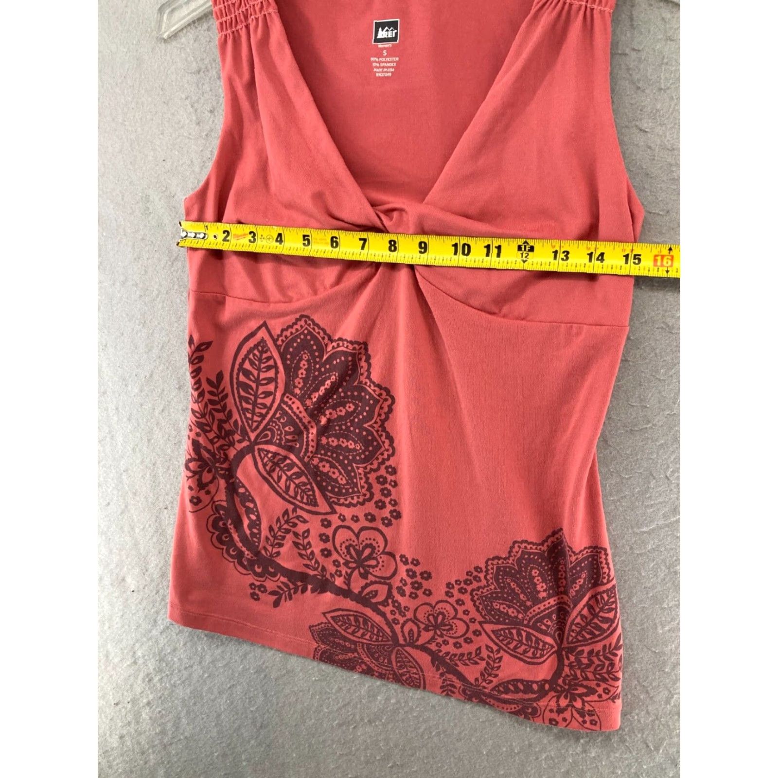 Vintage REI Womens Shirt Small Orange Paisley Floral Boho Outdoor Size S / US 4 / IT 40 - 2 Thumbnail
