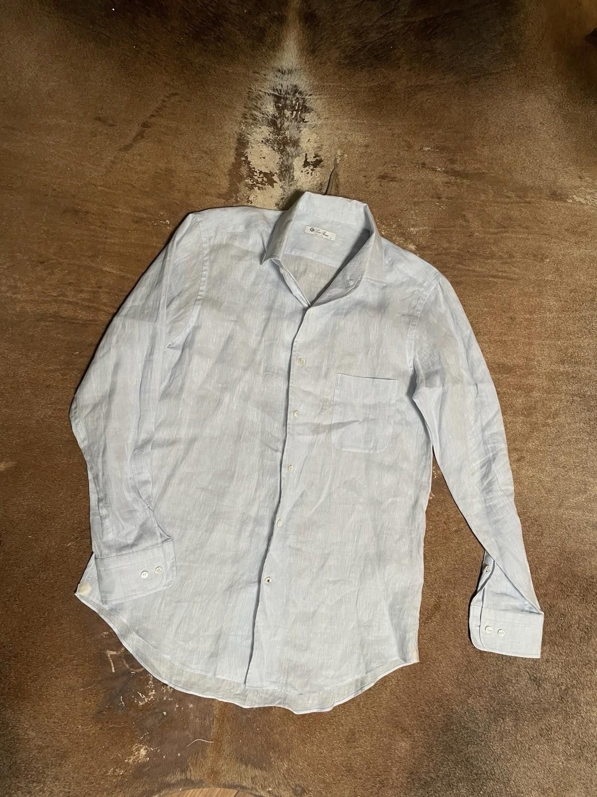 Loro Piana Loro Piana Men's Linen Shirt Size US S / EU 44-46 / 1 - 1 Thumbnail