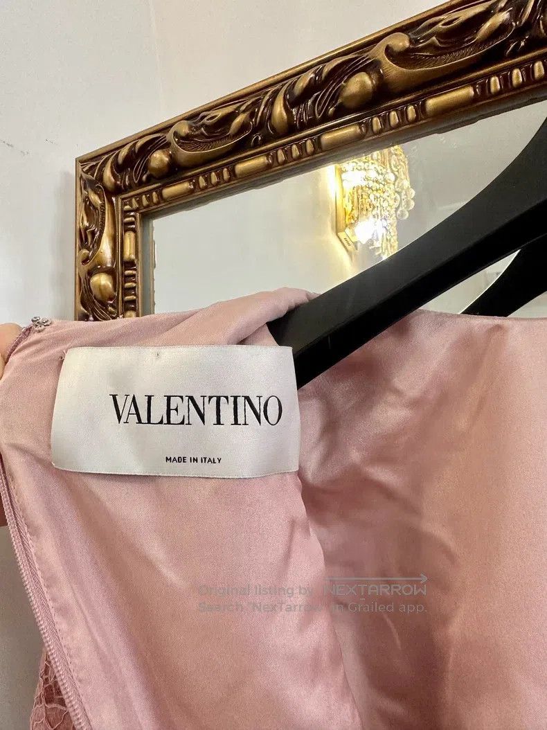 Valentino Valentino Pink lace cut-out flared sleeve dress Size S / US 4 / IT 40 - 5 Thumbnail