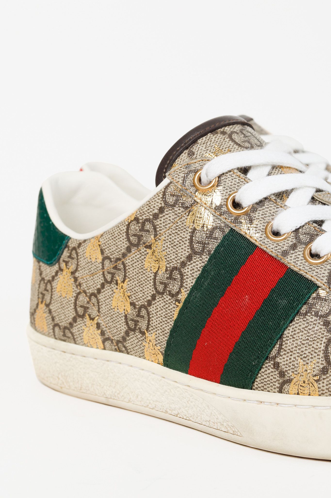 Gucci Gucci Womens Ace GG Logo Supreme Golden 'Bees' Trainers Size US 7 / IT 37 - 7 Thumbnail