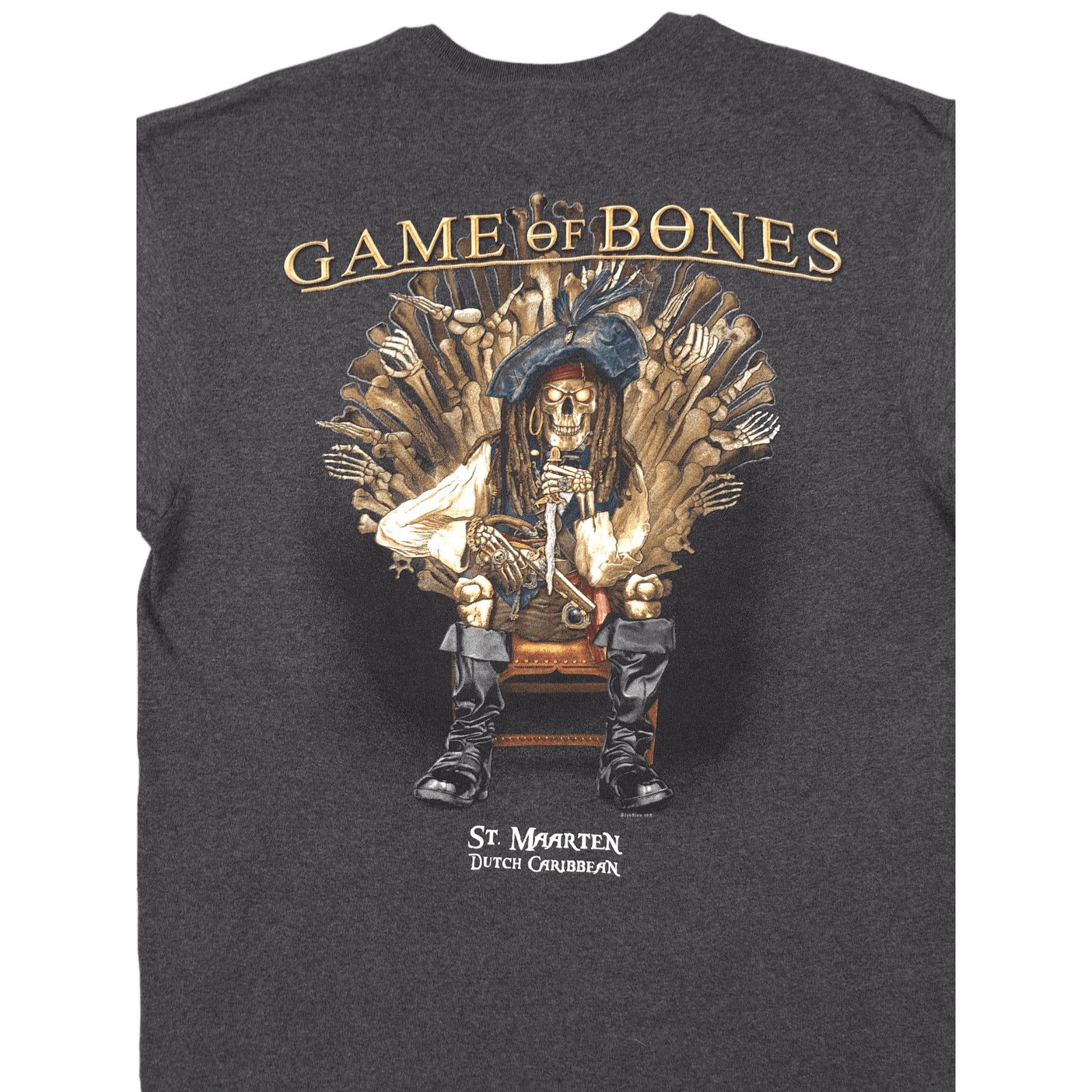 Vintage Vintage Game of Bones Thrones Parody Skull Art T-shirt Size US L / EU 52-54 / 3 - 3 Thumbnail
