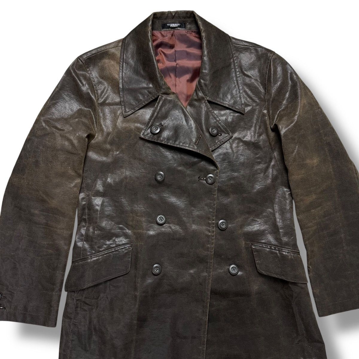 Tornado Mart Tornado Mart Sheep Leather Trench Coat Jacket Size US XL / EU 56 / 4 - 4 Thumbnail