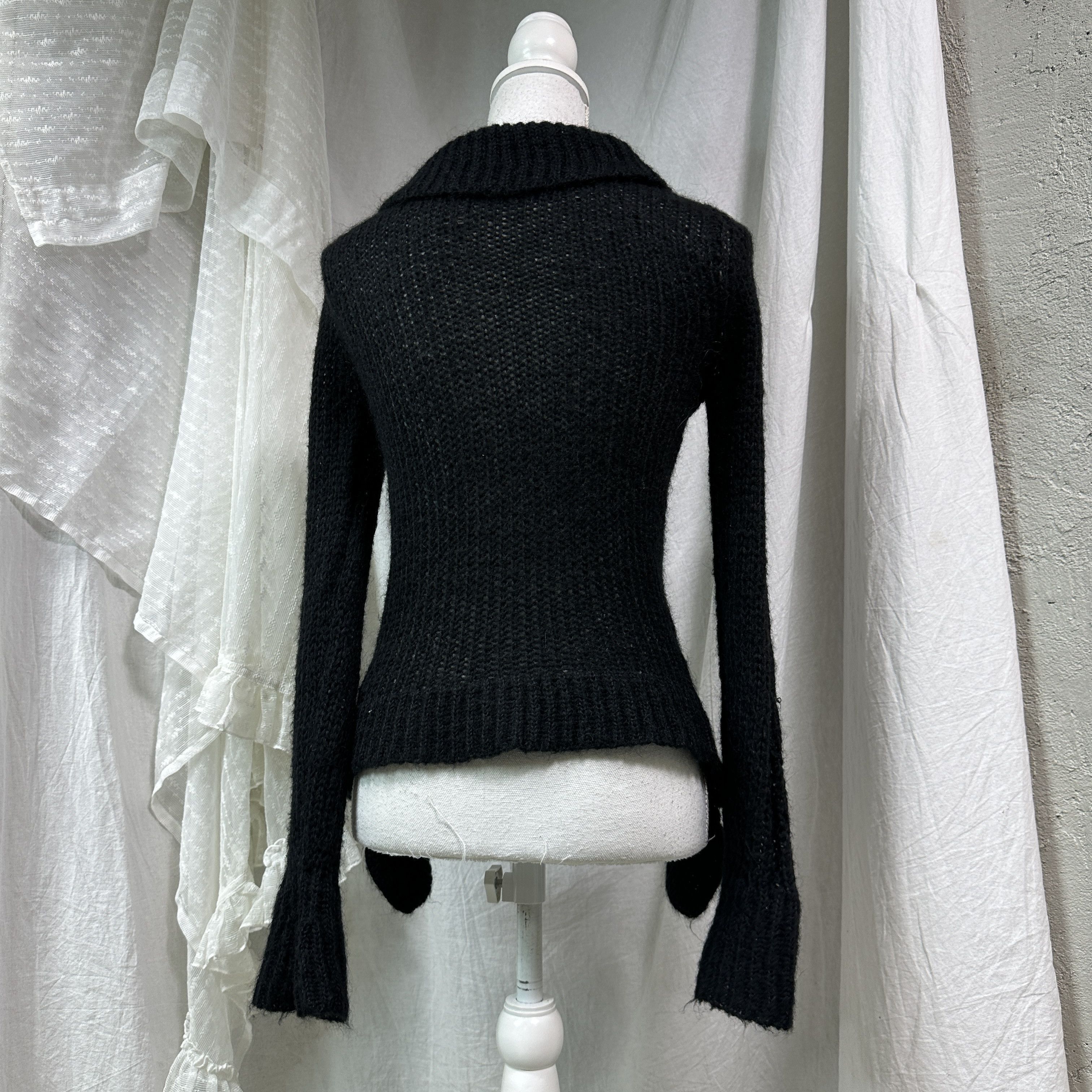 Vintage Vintage Avant Garde Mohair Big Button Cardigan Y2K Size S / US 4 / IT 40 - 7 Thumbnail