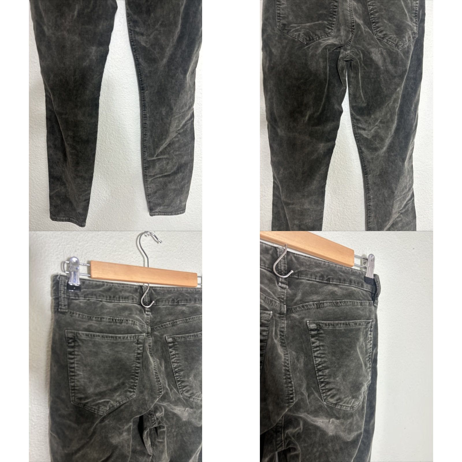 Lucky Brand LUCKY BRAND Olive Mottled Crushed Velvet AVA SUPER SKINNY Jeans 2/26 Women Regular Zip 29in Inseam Khaki Green Size 26" / US 2 / IT 38 - 8 Thumbnail