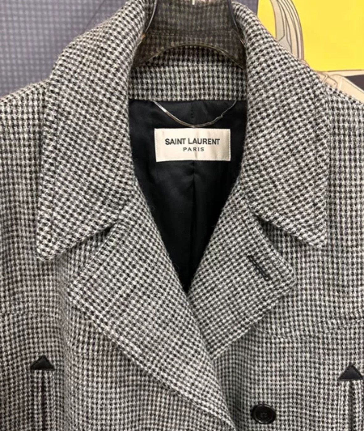 Saint Laurent Paris × Yves Saint Laurent Saint Laurent Thousand Bird Grid coat 2412-Nextarrow Size US M / EU 48-50 / 2 - 3 Thumbnail