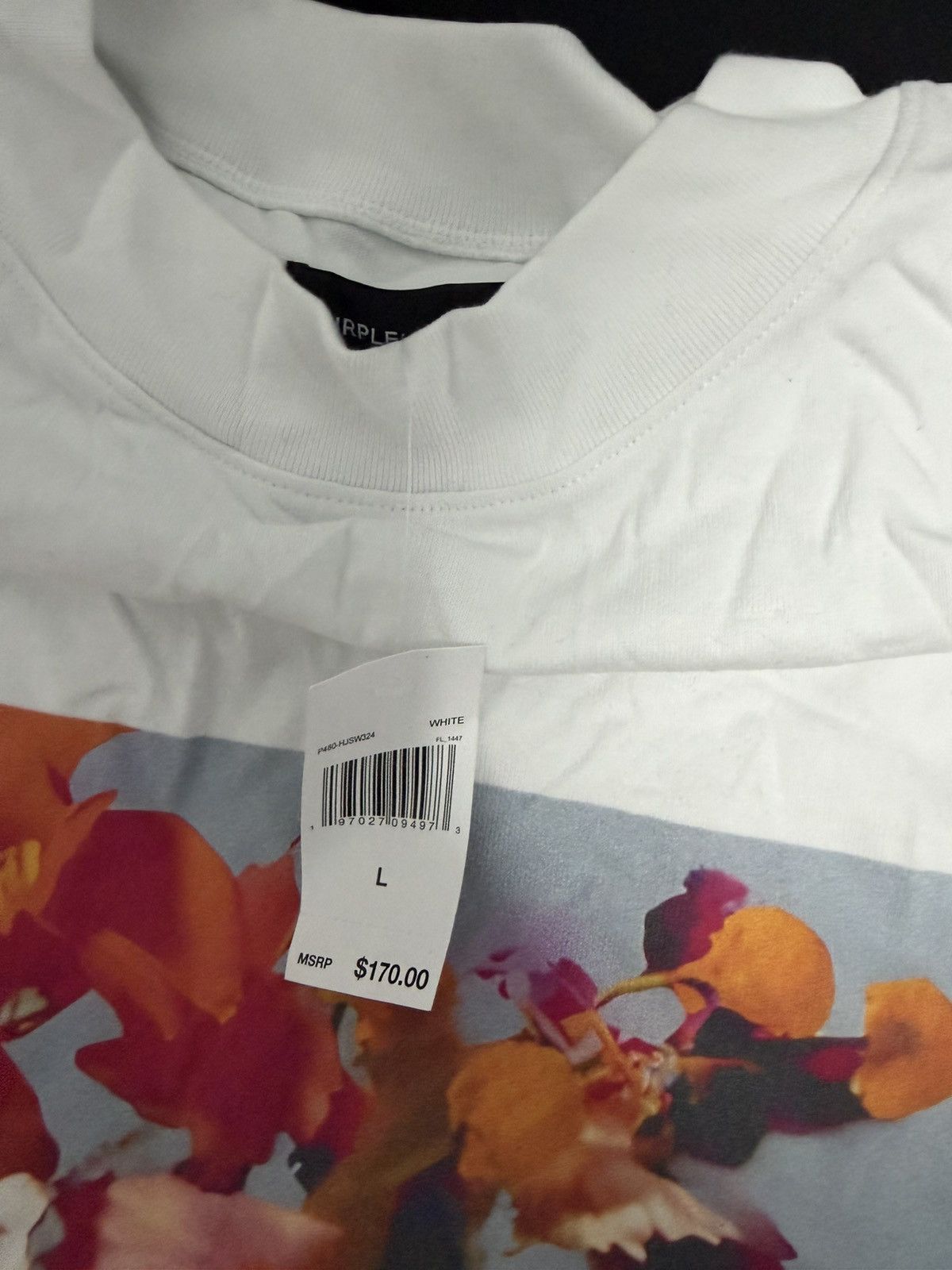 Purple Brand PURPLE BRAND WHITE TEE LARGE Size US L / EU 52-54 / 3 - 3 Thumbnail