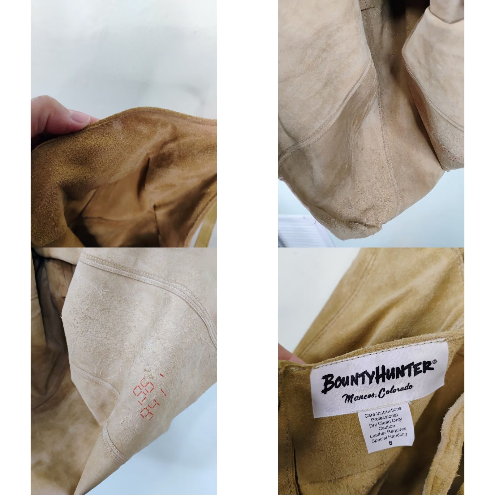 Hunter VINTAGE Bounty Hunter Suede Leather Dress Sleeveless Backless Tie Strap Brown Small - Women - Dress Size S / US 4 / IT 40 - 8 Thumbnail