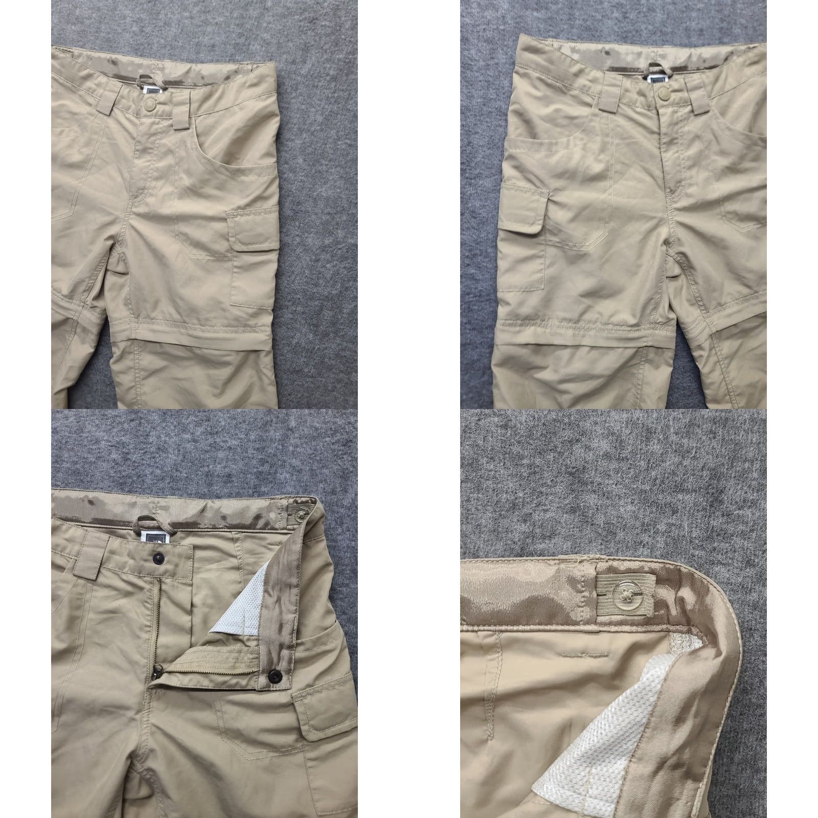The North Face The North Face Pants Womens 28x27 Relaxed Fit Convertible Cargo Hiking Gorpcore Beige Polyester Casual Travel Workwear Mens Women Girls Size 28" / US 6 / IT 42 - 8 Thumbnail