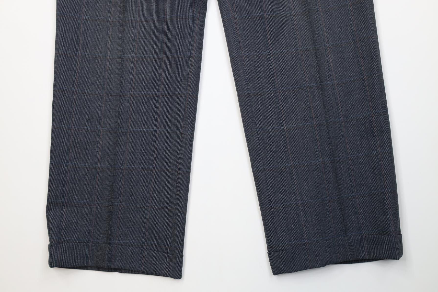 Vintage Vintage 70s Streetwear Flared Wide Leg Chino Pants Plaid USA Size US 34 / EU 50 - 4 Thumbnail