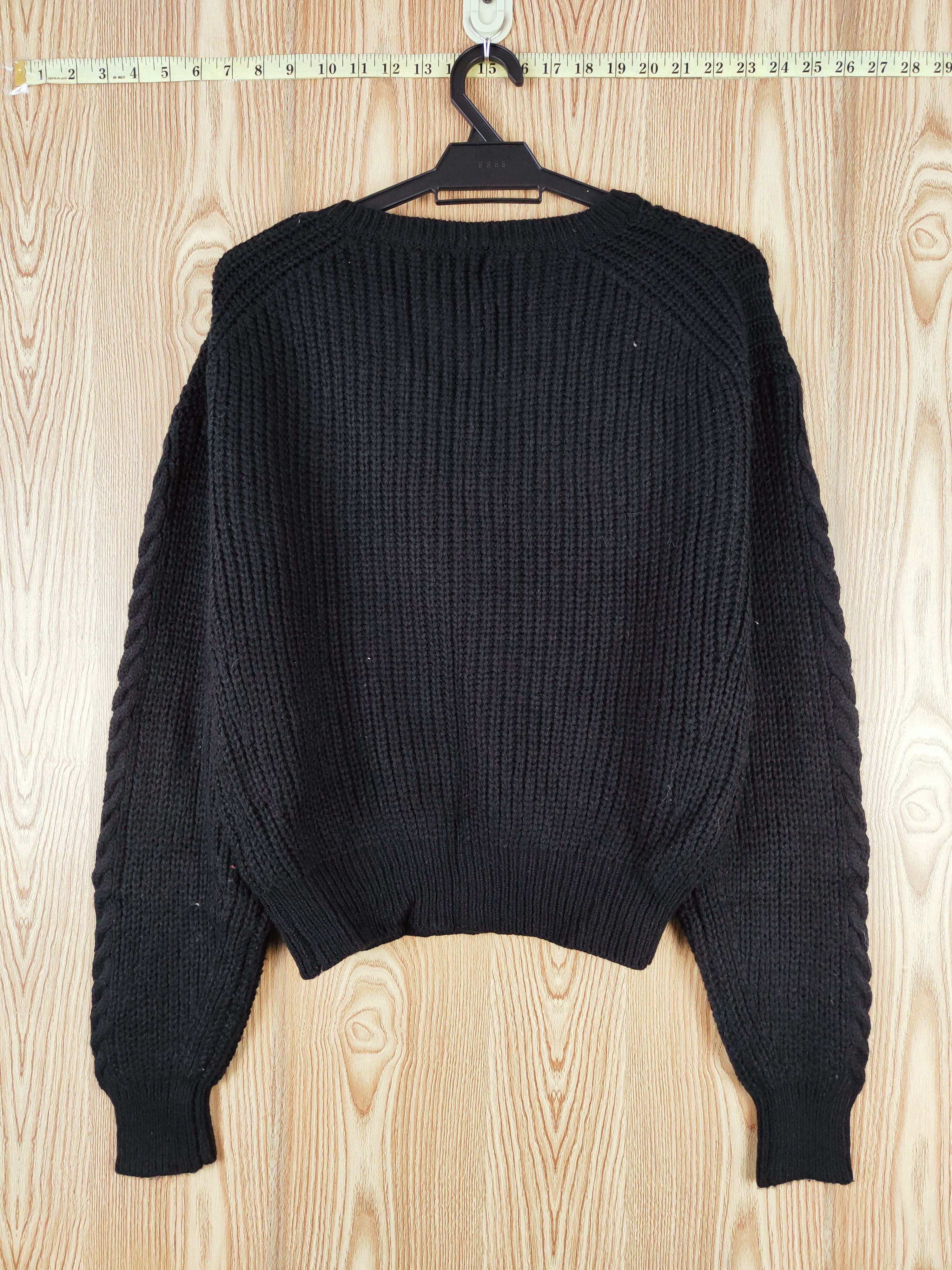 Japanese Brand Apart by Lowrys Black Knitwear Crop Tops #W351 Size L / US 10 / IT 46 - 7 Thumbnail