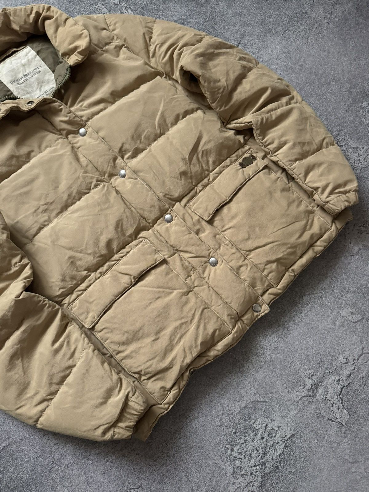 Denim & Supply Ralph Lauren × Polo Ralph Lauren × Ralph Lauren Denim & Supply Ralph Lauren down beige jacket puffer bomber Size US L / EU 52-54 / 3 - 3 Thumbnail
