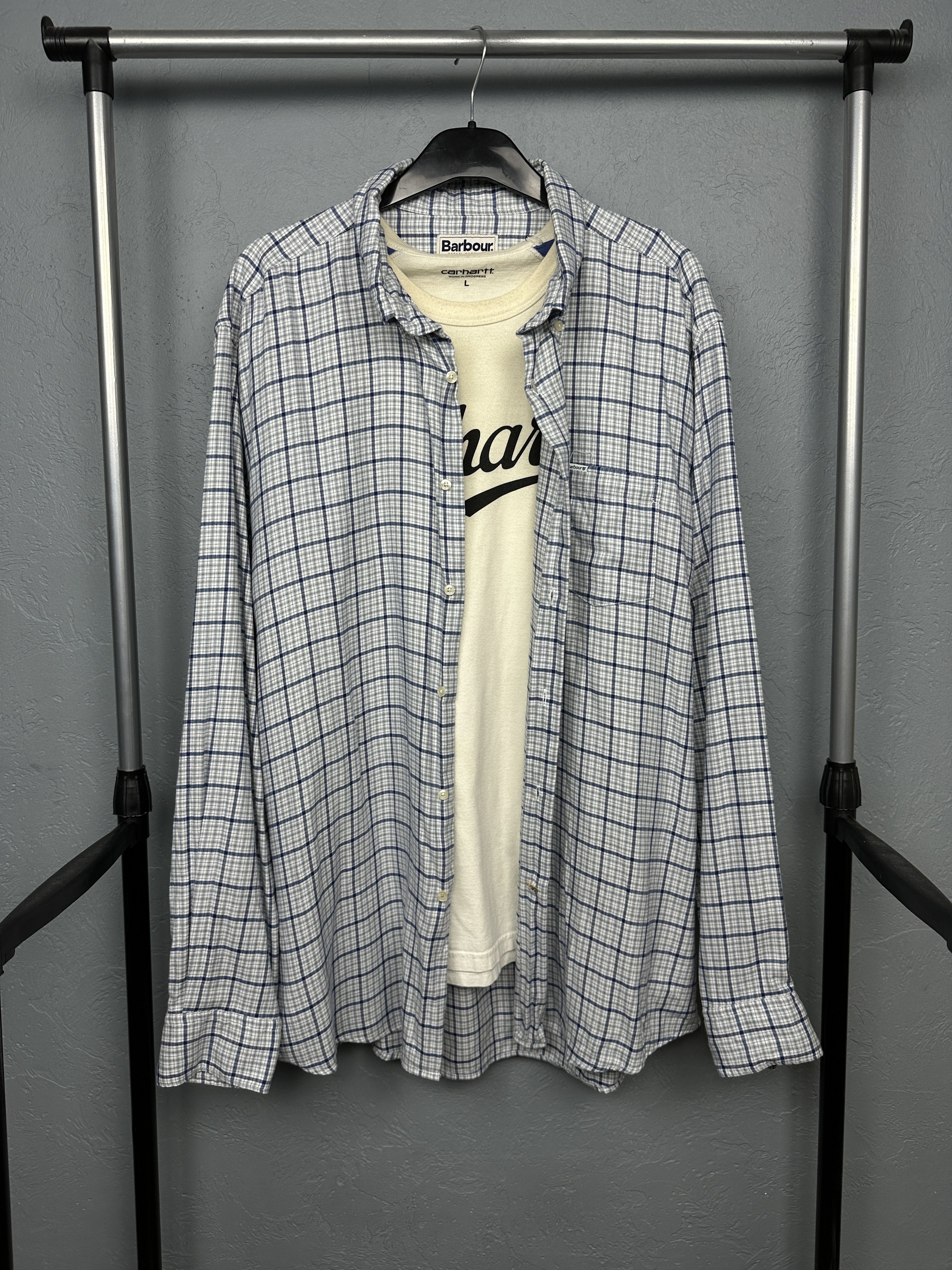 Barbour Barbour Vintage Mens Flannel Plaid Shirt Size 3XL Size US XXL / EU 58 / 5 - 1 Thumbnail