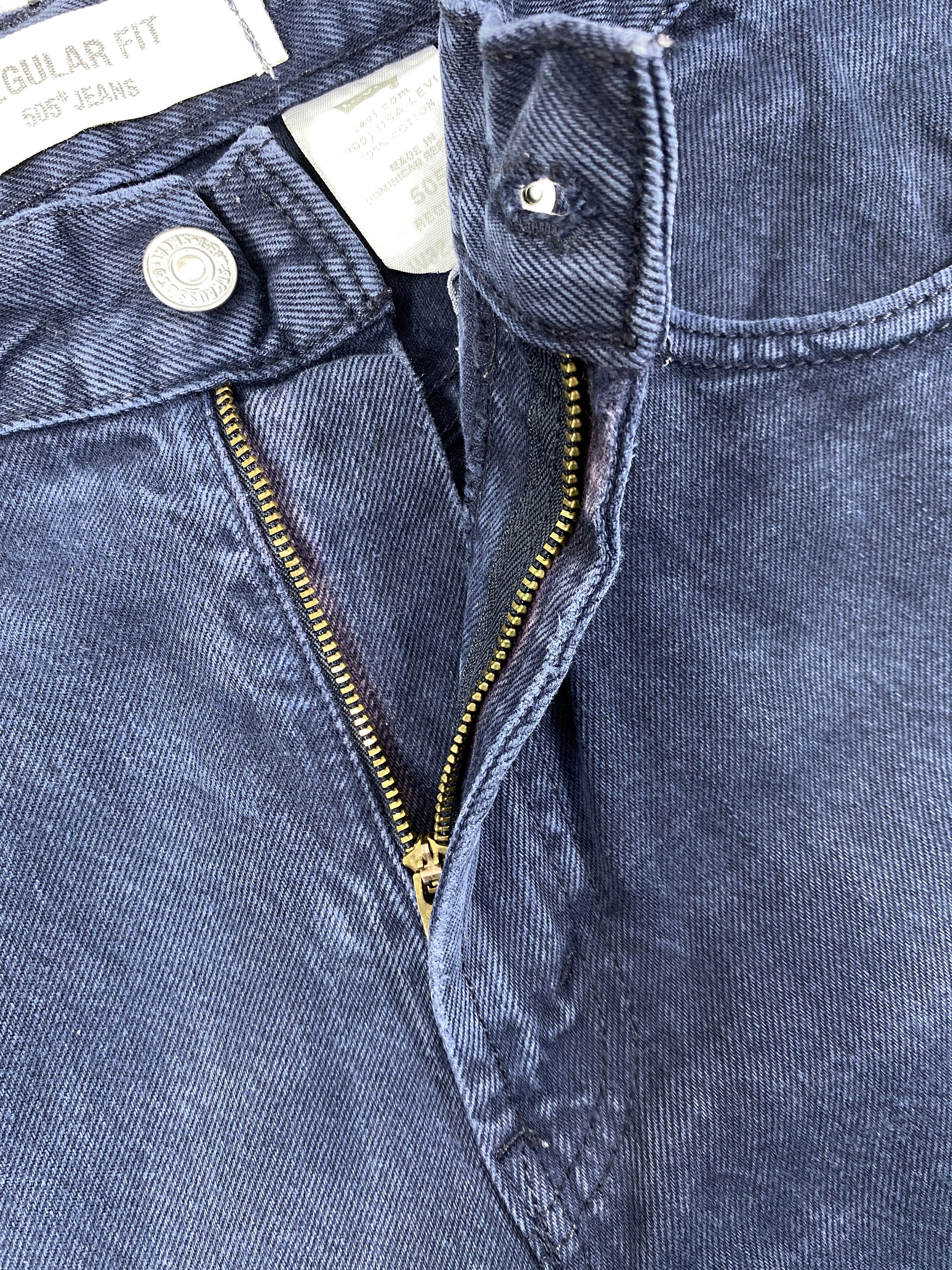 Levi's Vintage Levis 505 Regular Fit Jeans NavyFaded Indigo 31x29.6 Size US 31 - 6 Thumbnail