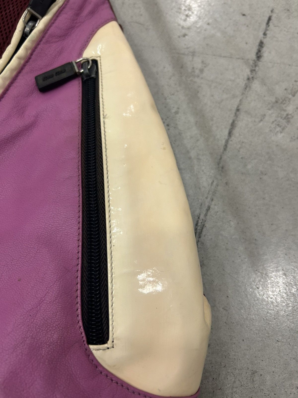 Miu Miu Miu Miu 1999 / Backpack / Teardrop / Sling Bag Pink & White Size ONE SIZE - 5 Thumbnail