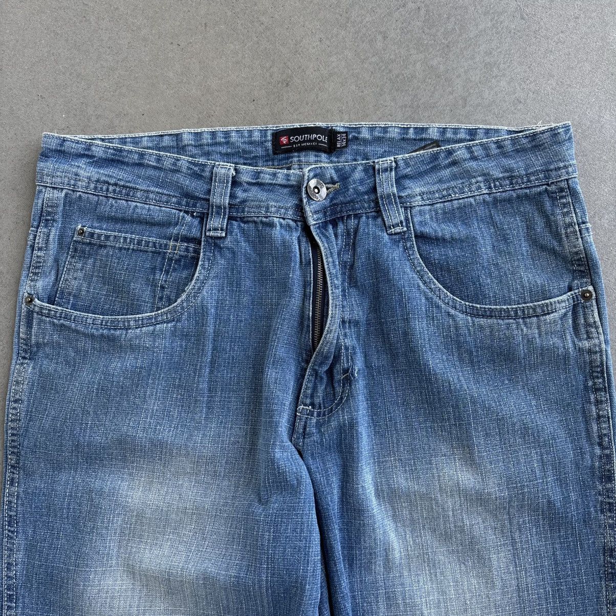 Southpole Vintage Y2K Southpole 34x34 Denim Jeans Baggy Wide Leg Pants Size US 34 / EU 50 - 4 Thumbnail