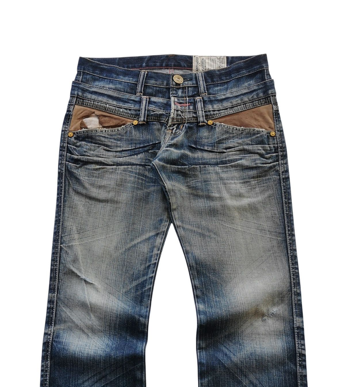 Japanese Brand Antgauge doublewaist jeans 🟦 A702 Size US 33 - 2 Thumbnail