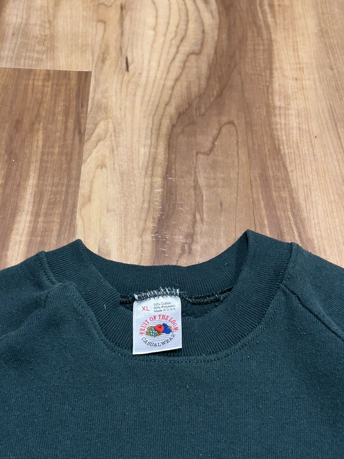 Fruit Of The Loom Vintage Green Fruit Of The Loom Crewneck Size US XL / EU 56 / 4 - 3 Thumbnail