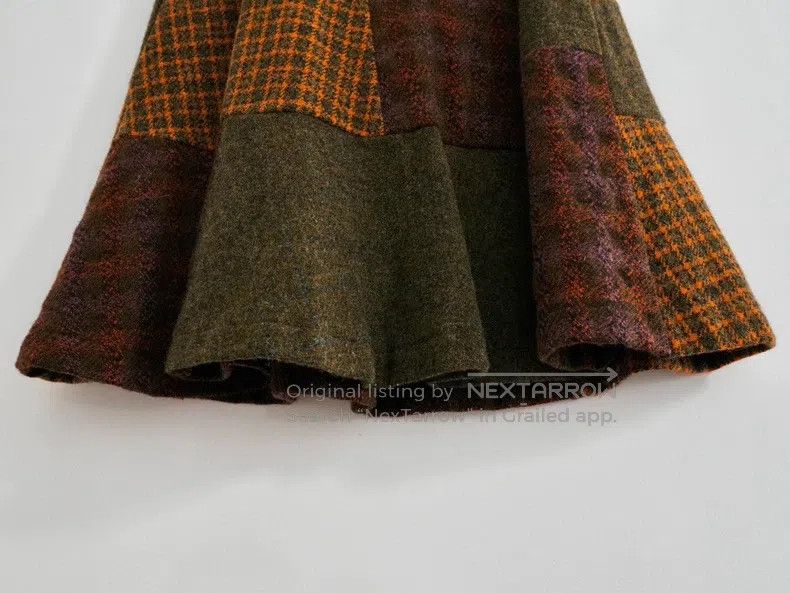 Comme des Garcons Comme Des Garcons size S Patchwork wool skirt Size 22" - 2 Thumbnail